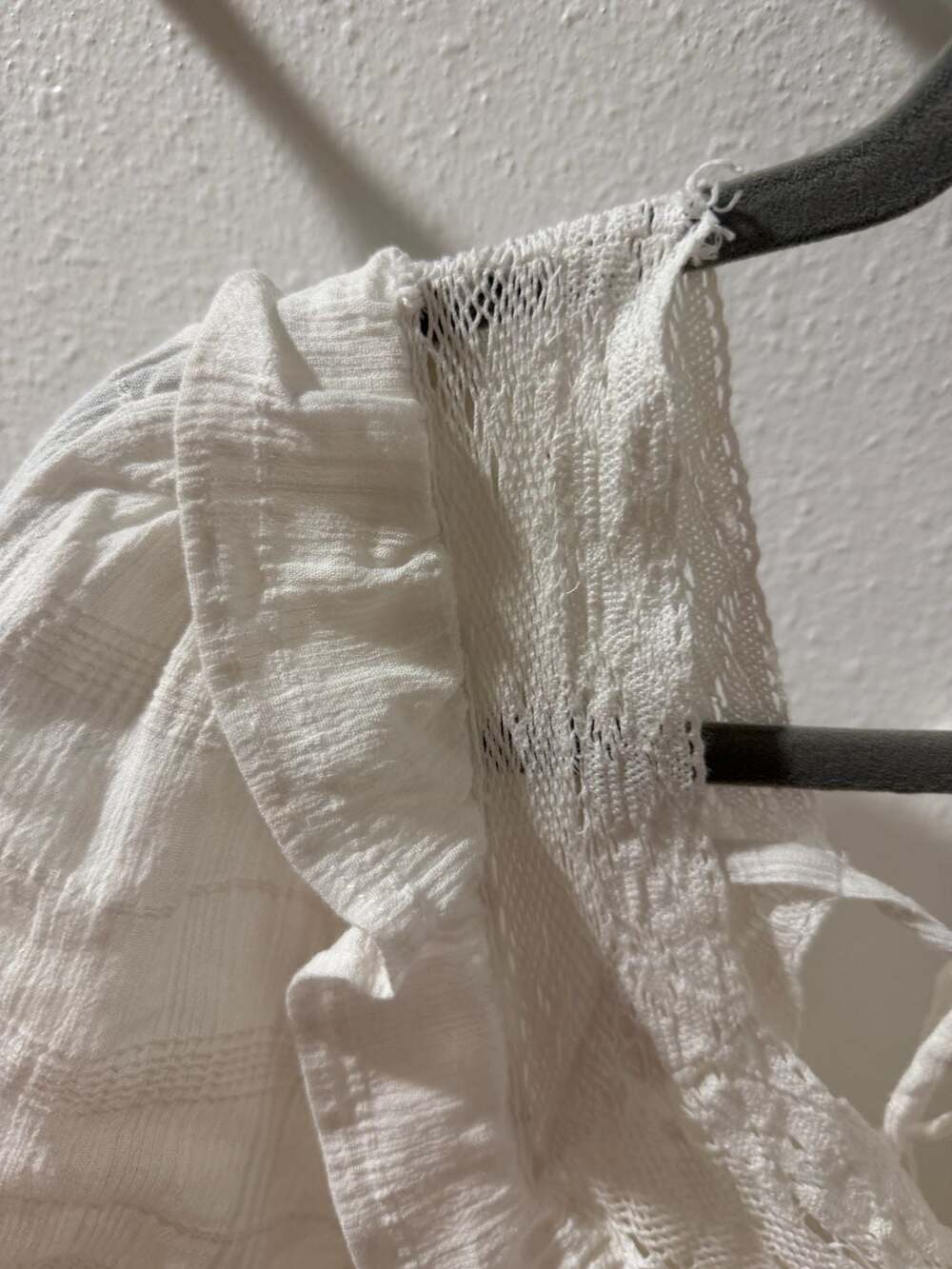 Free People Midi Maxi Dress Size XL White Ruffle Cottagecore - Picture 6 of 12